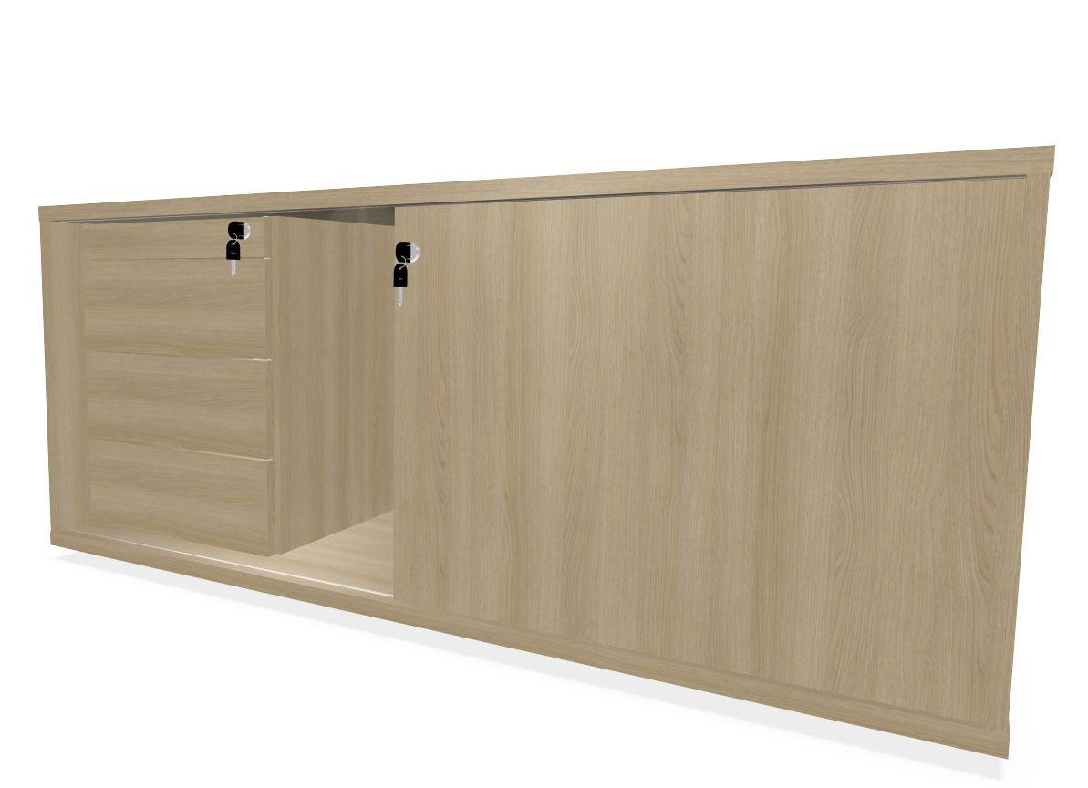 NOTER SP05 dostawka niska do biurka 140,2x65x61,5h (Szuflady: metalowe)