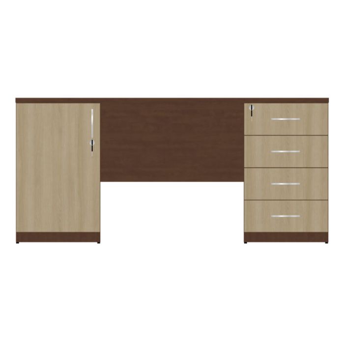 HEBE BP28/7 Biurko szafkowe prawe 158,5x70x74h (Kolor korpusu: Szary Platynowy)