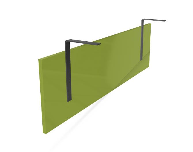 HEBE Osłona do biurka - blenda płytowa akrylowa, połysk (Kolor osłonki: płyta laminowana wiąz baron)