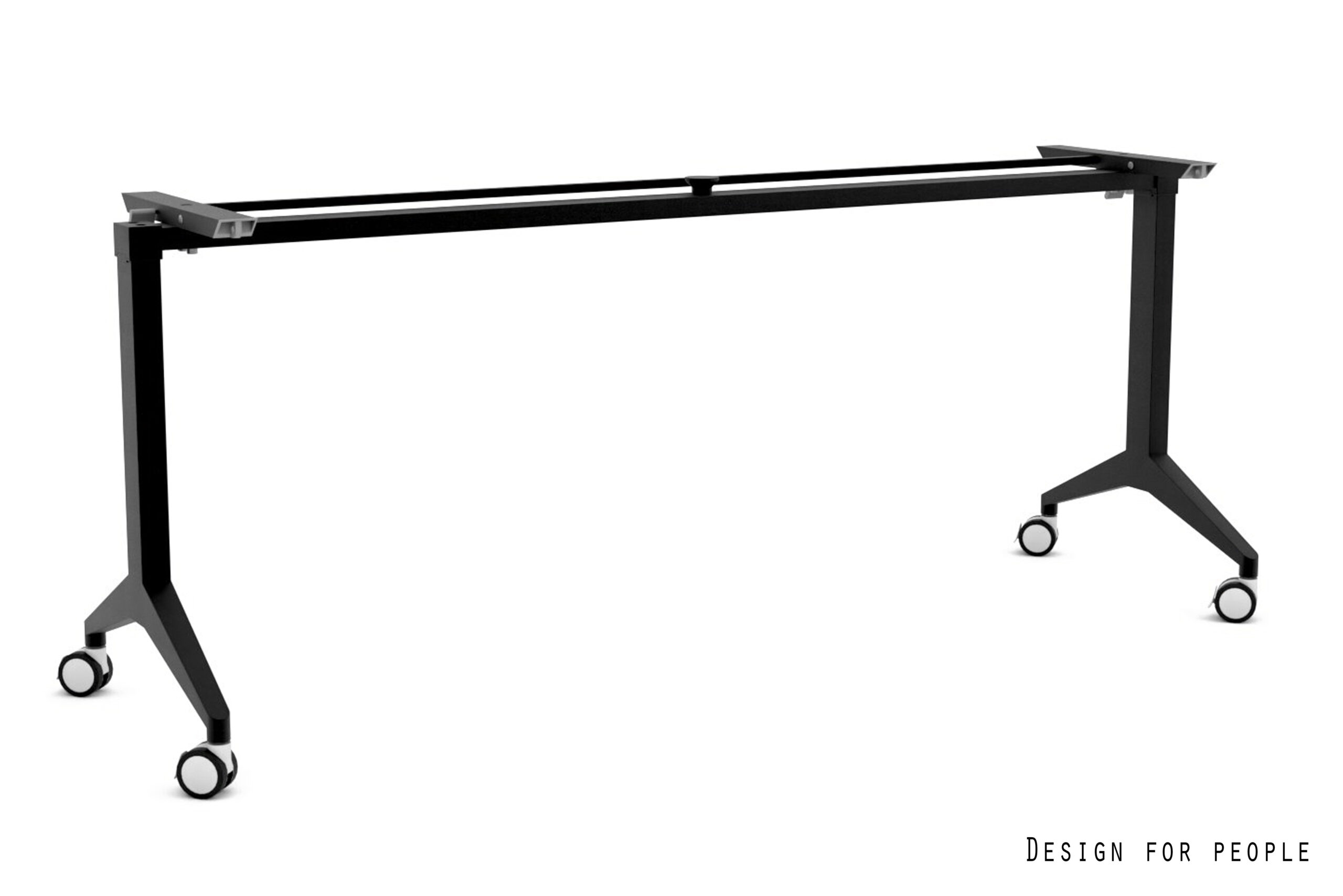 YUMI S biurko składane, stelaż biurka mobilnego (Szerokość: 175,5 cm, Kolor: czarny)