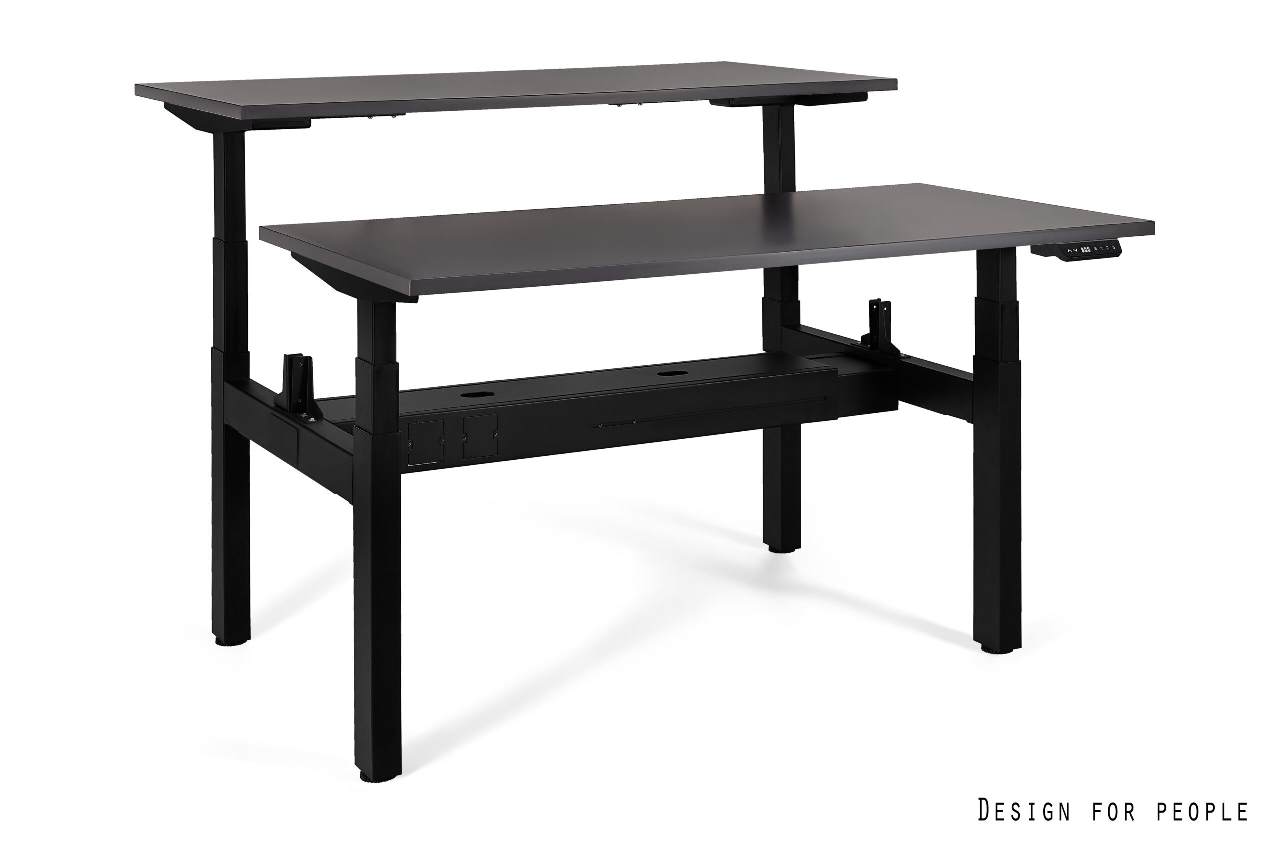 ACTIVE II stelaż elektrycznego biurka podwójnego (Kolor: czarny)