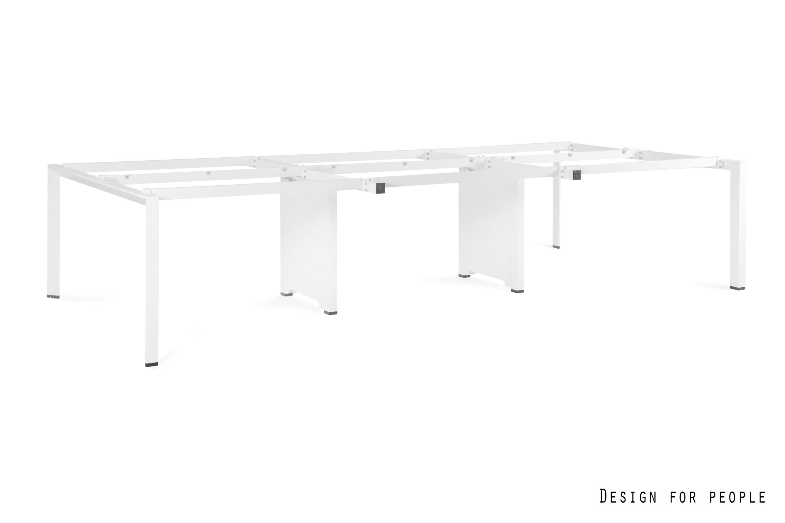 PASON Workstation 6 - stelaż biurka 6 osobowego (Kolor: biały)