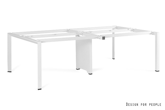 PASON Workstation 4 stelaż biurka 4 osobowego (Kolor: biały)