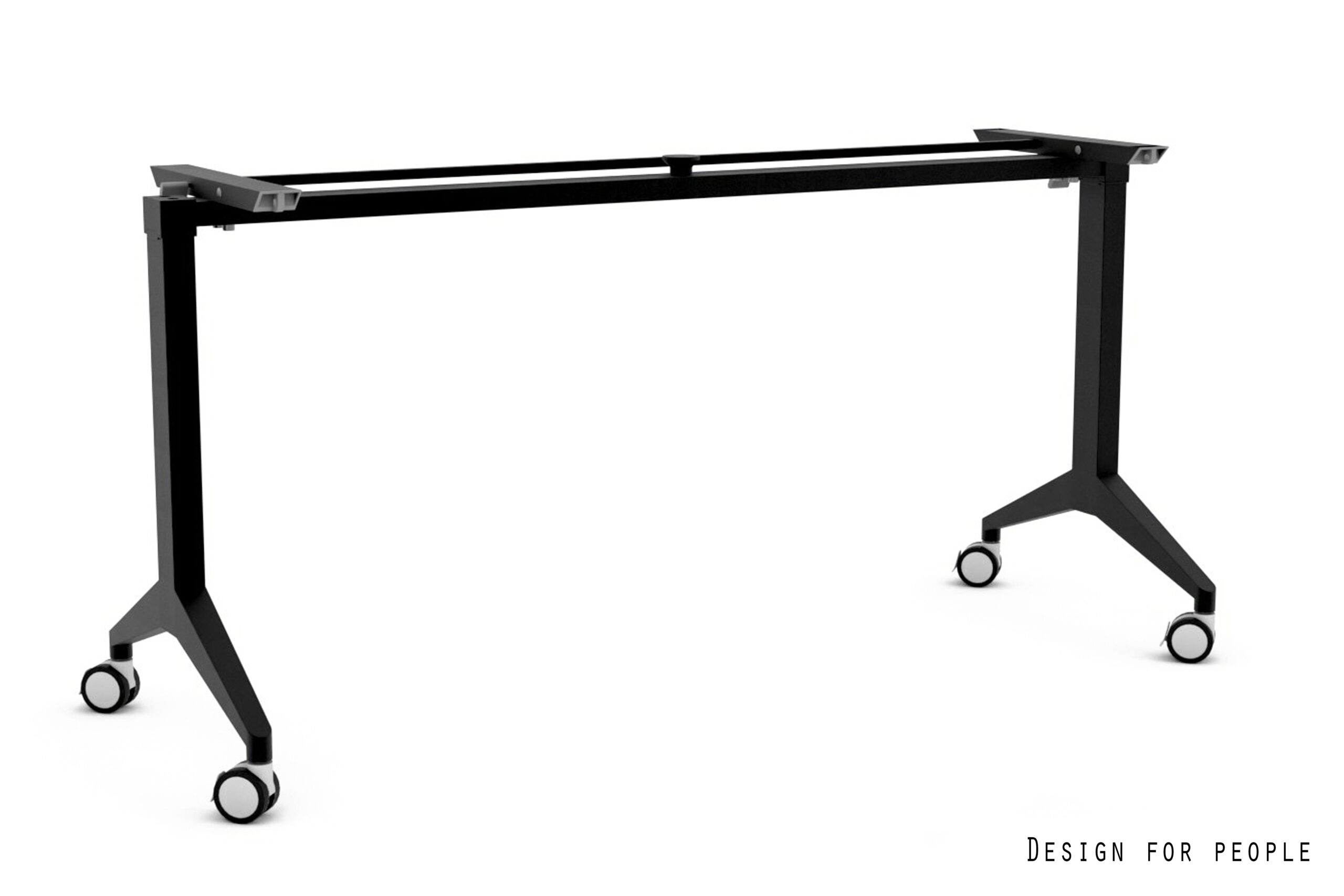 YUMI S biurko składane, stelaż biurka mobilnego (Szerokość: 145,5 cm, Kolor: czarny)