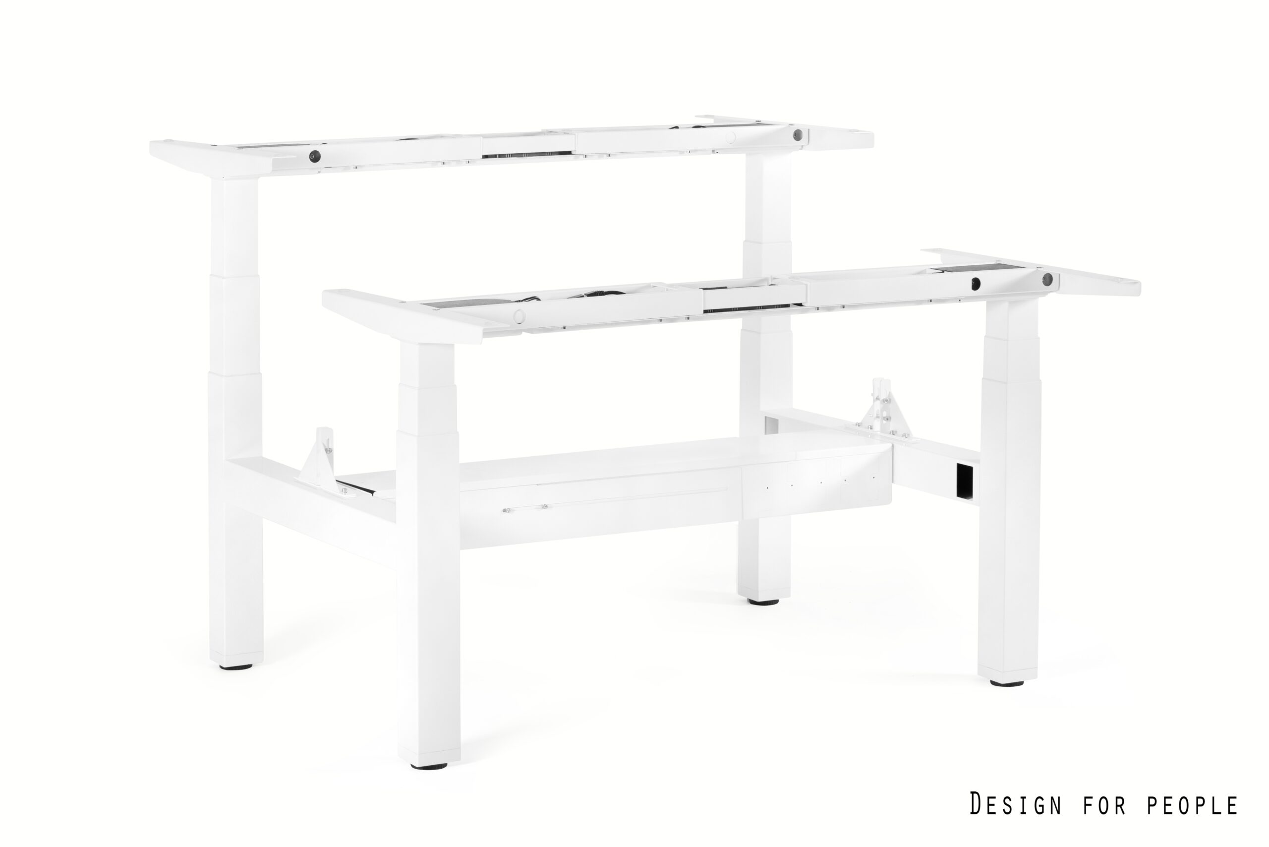 FIGHTER DOUBLE DESK stelaż podwójnego biurka elektrycznego (Kolor: biały)