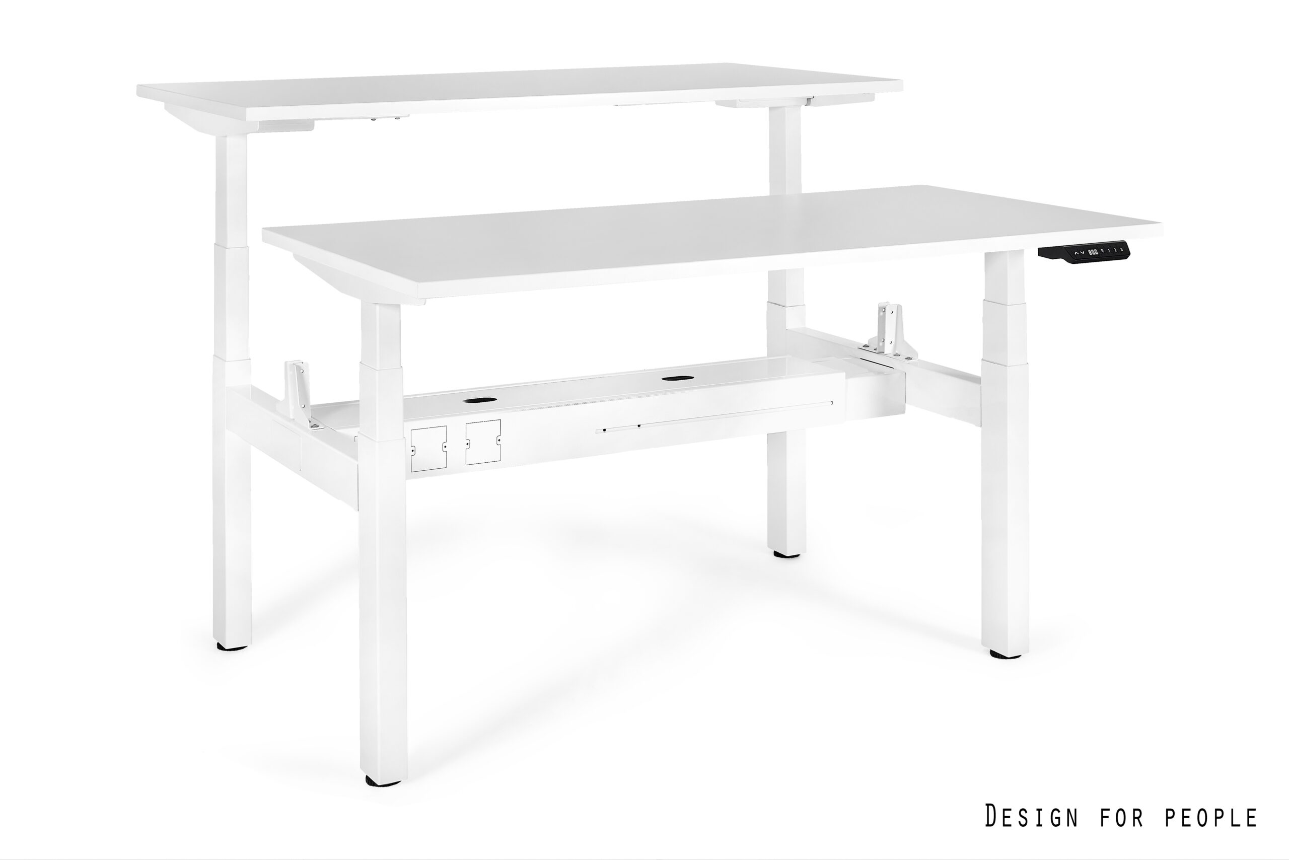 ACTIVE II stelaż elektrycznego biurka podwójnego (Kolor: biały)