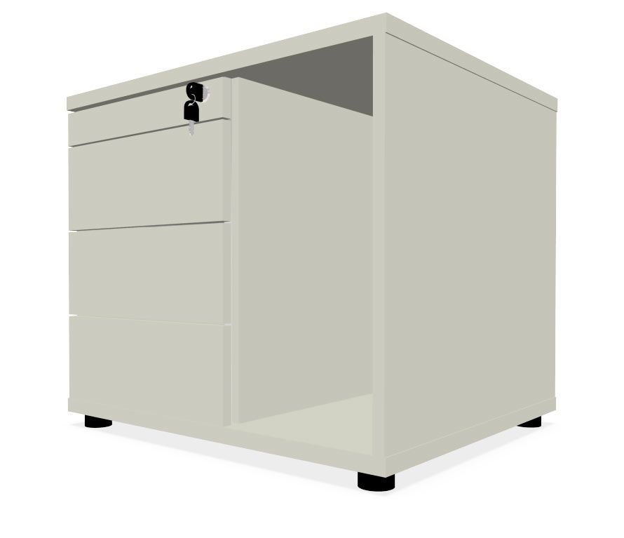 NOTER SP13 dostawka do biurka 70x70x61,5h (Szuflady: płytowe)