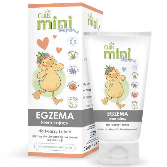 Cutis mini derm - egzema krem kojący do twarzy i ciała, 75 ml