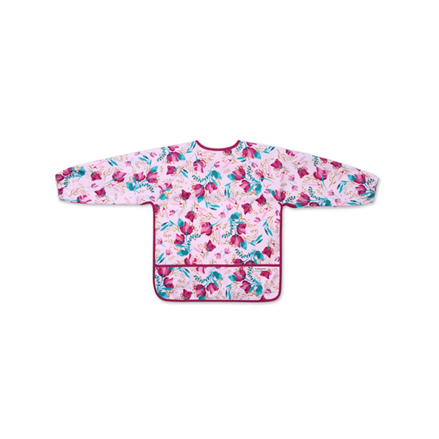 Babyono - śliniak z długim rękawem floral 1477/01, 1 sztuka