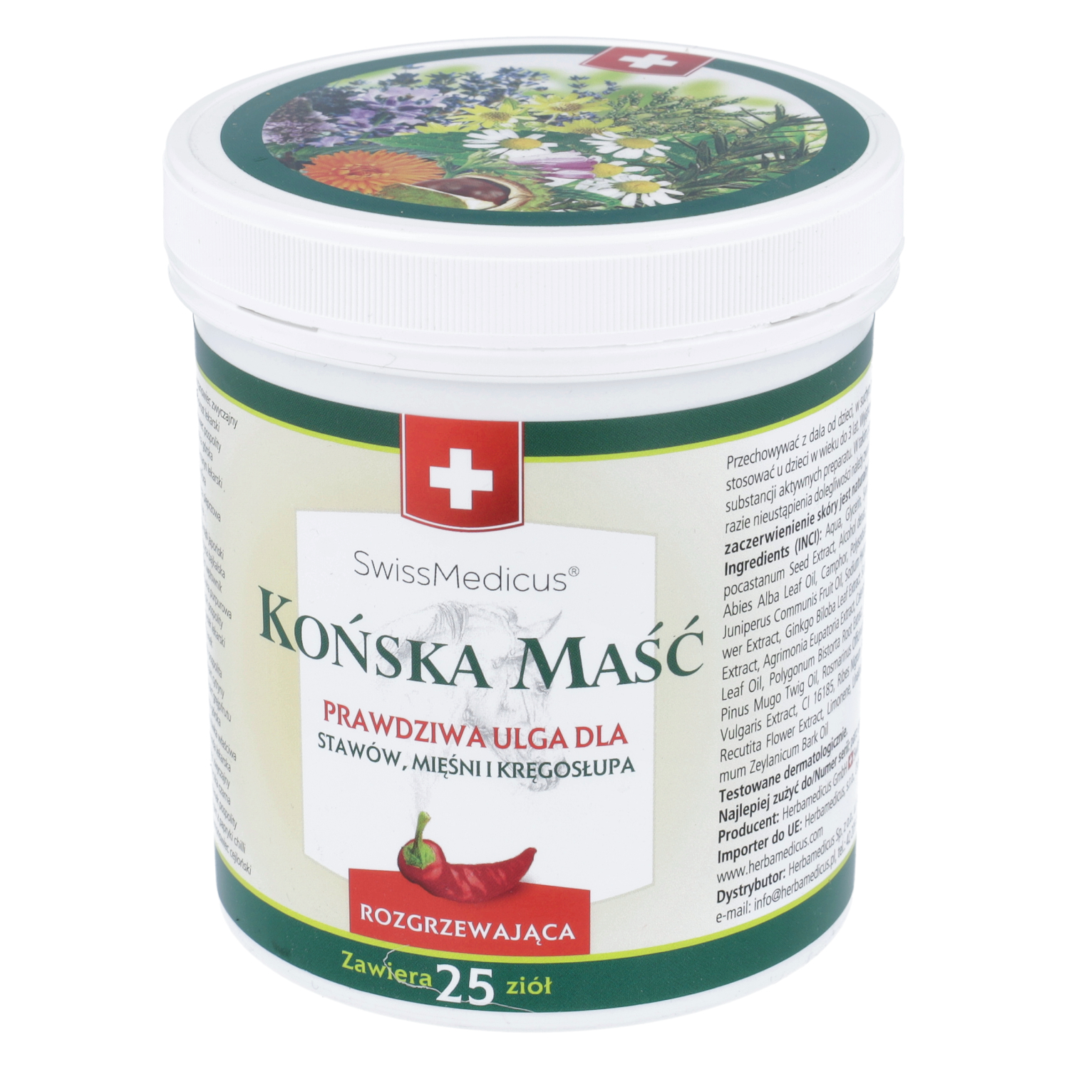 Herbamedicus - maść końska rozgrzewająca, 500 ml