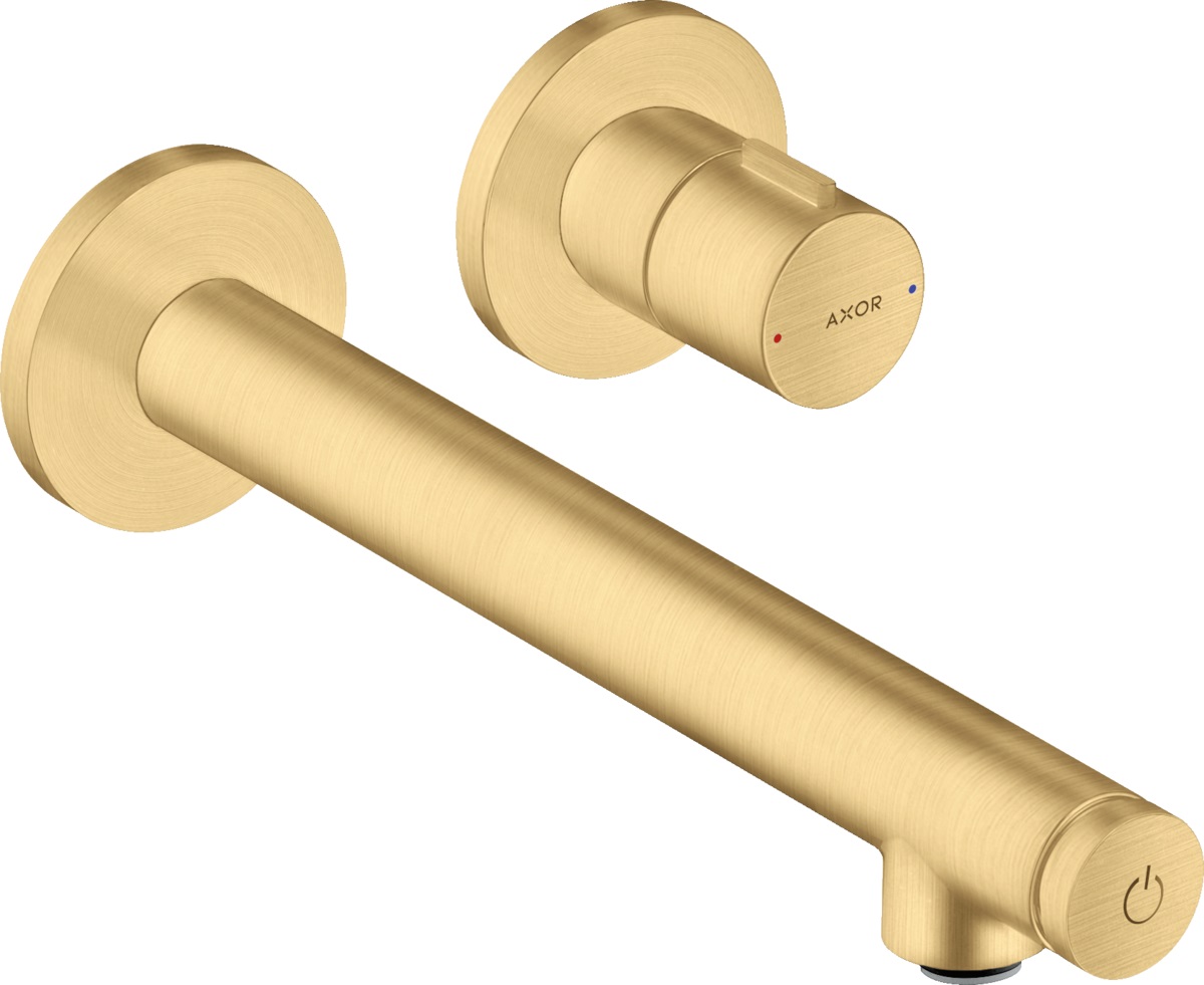 Axor Uno 220 bateria umywalkowa podtynkowa EcoSmart złoty optyczny szczotkowany 45113250