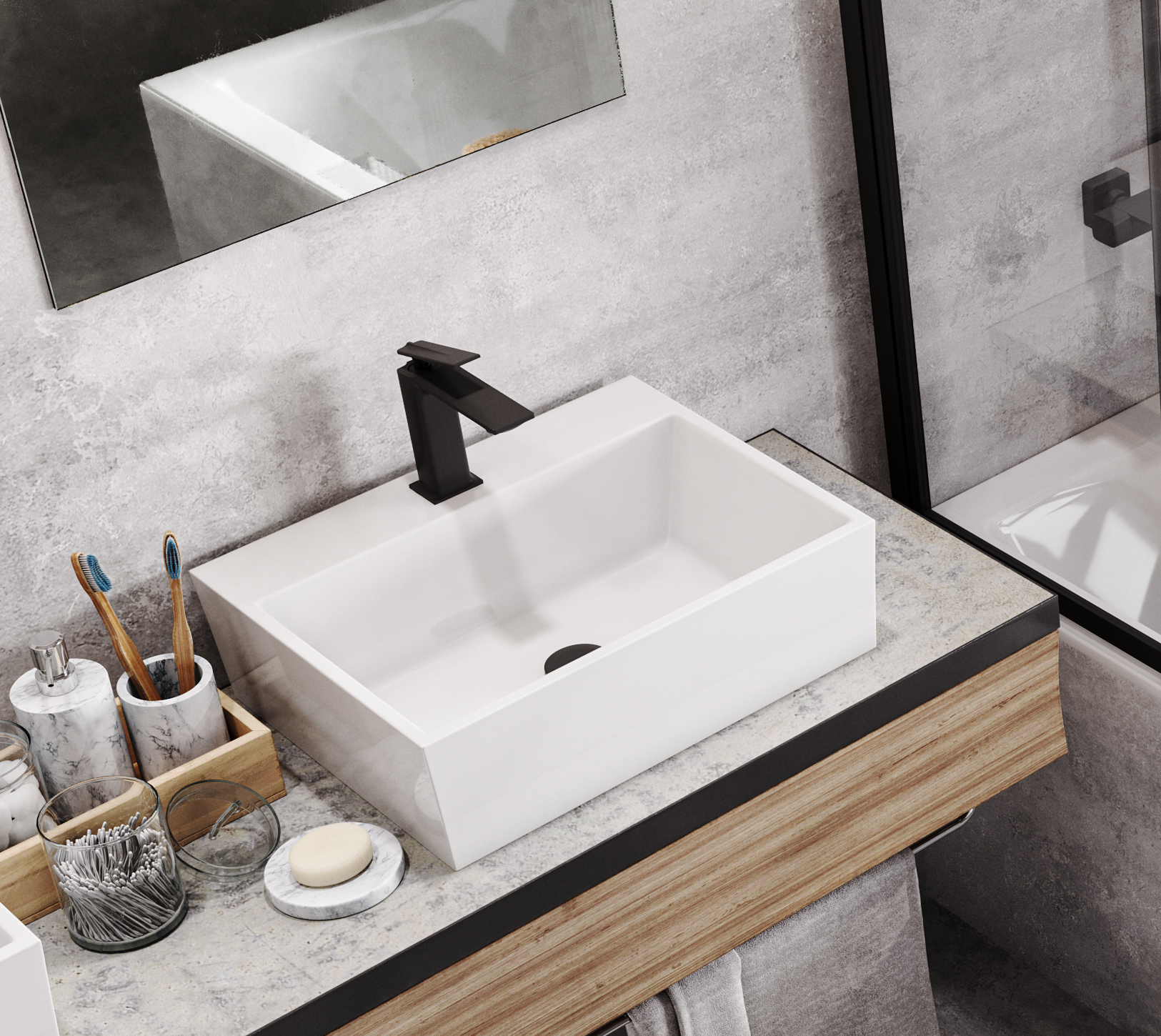 Besco Aspira II bateria umywalkowa czarny mat BU-AII-CZ - Wysyłka w 24h