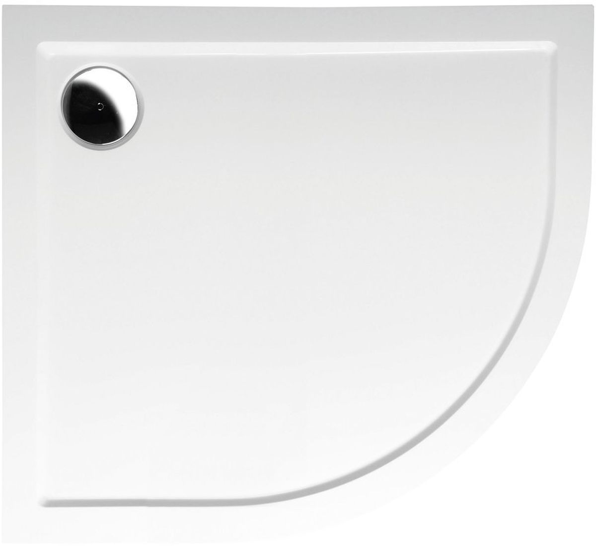 Polysan Rena brodzik 90x80 cm półokrągły lewy biały 72890
