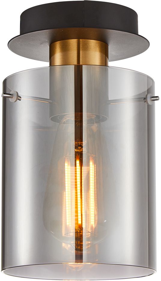 Italux Sardo lampa podsufitowa 1x40 W czarna-mosiądz-szara SPL-5581-1SC-BRO-SG