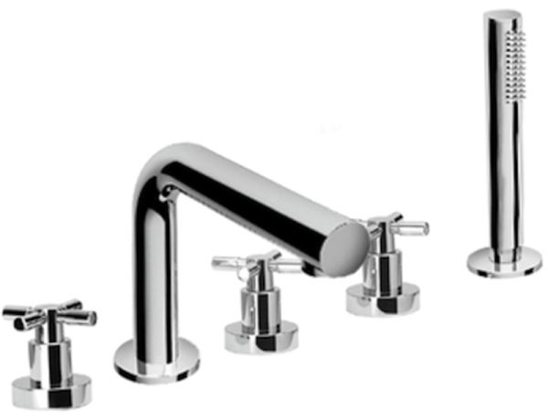 Herzbach Stilo bateria wannowo-prysznicowa 5-otworowa chrom 14.952450.1.01