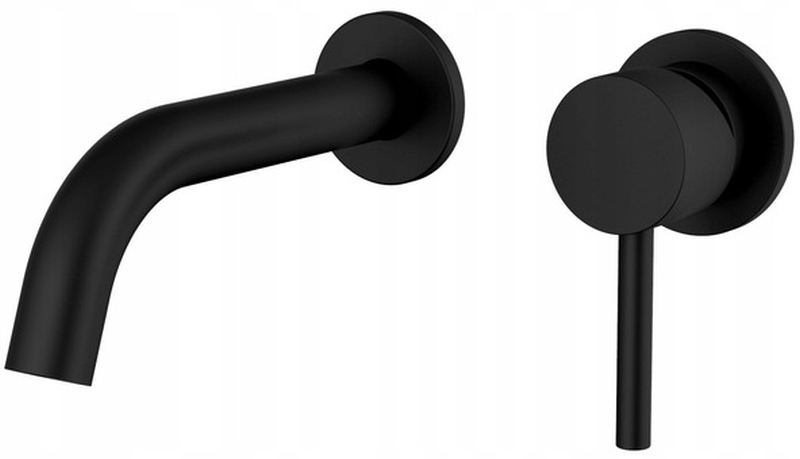 Rea Lungo Black bateria umywalkowa podtynkowa czarny mat BAT-B0969