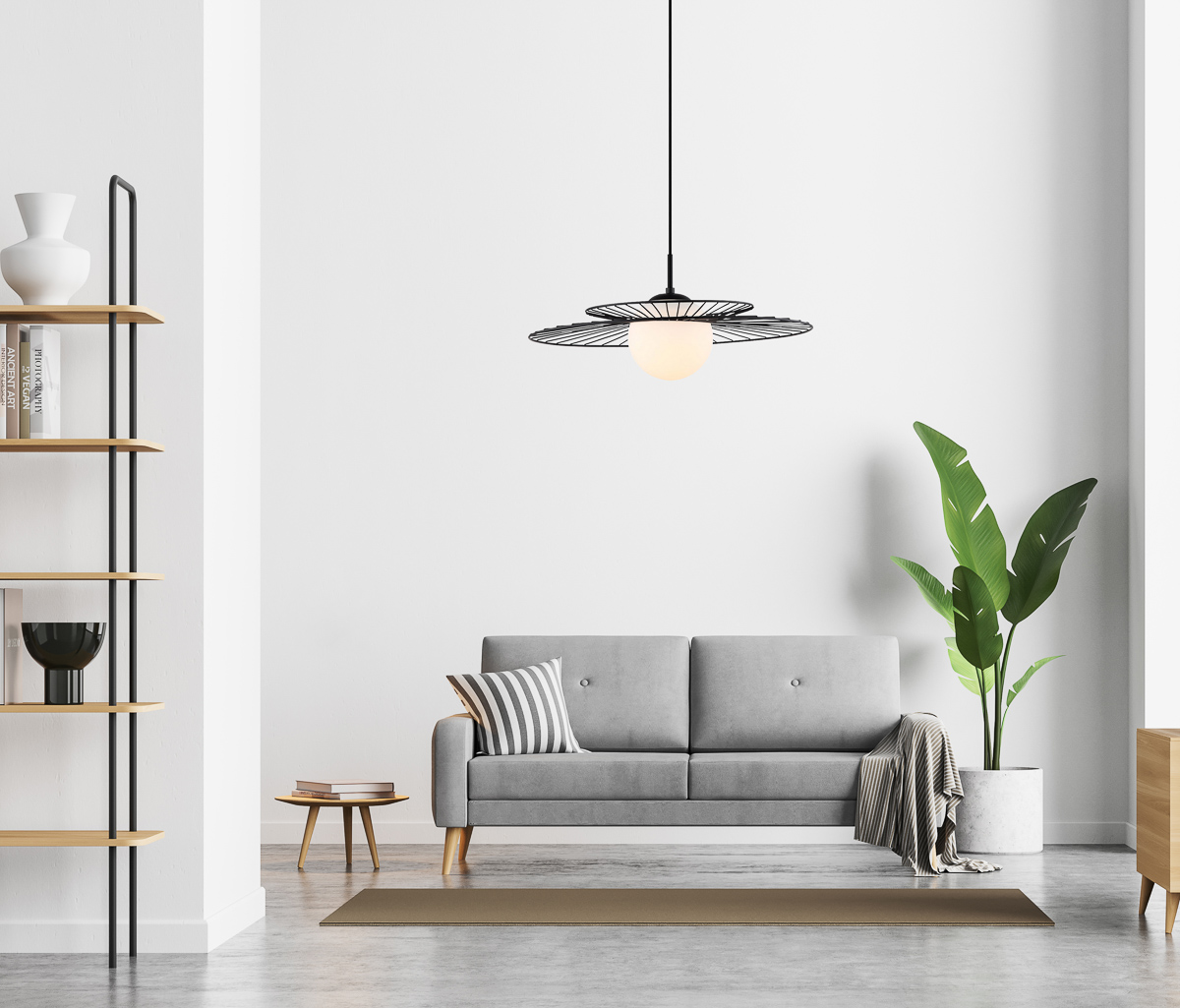 Italux Sarah lampa wisząca 1x40 W czarna MDM-4000/1BK