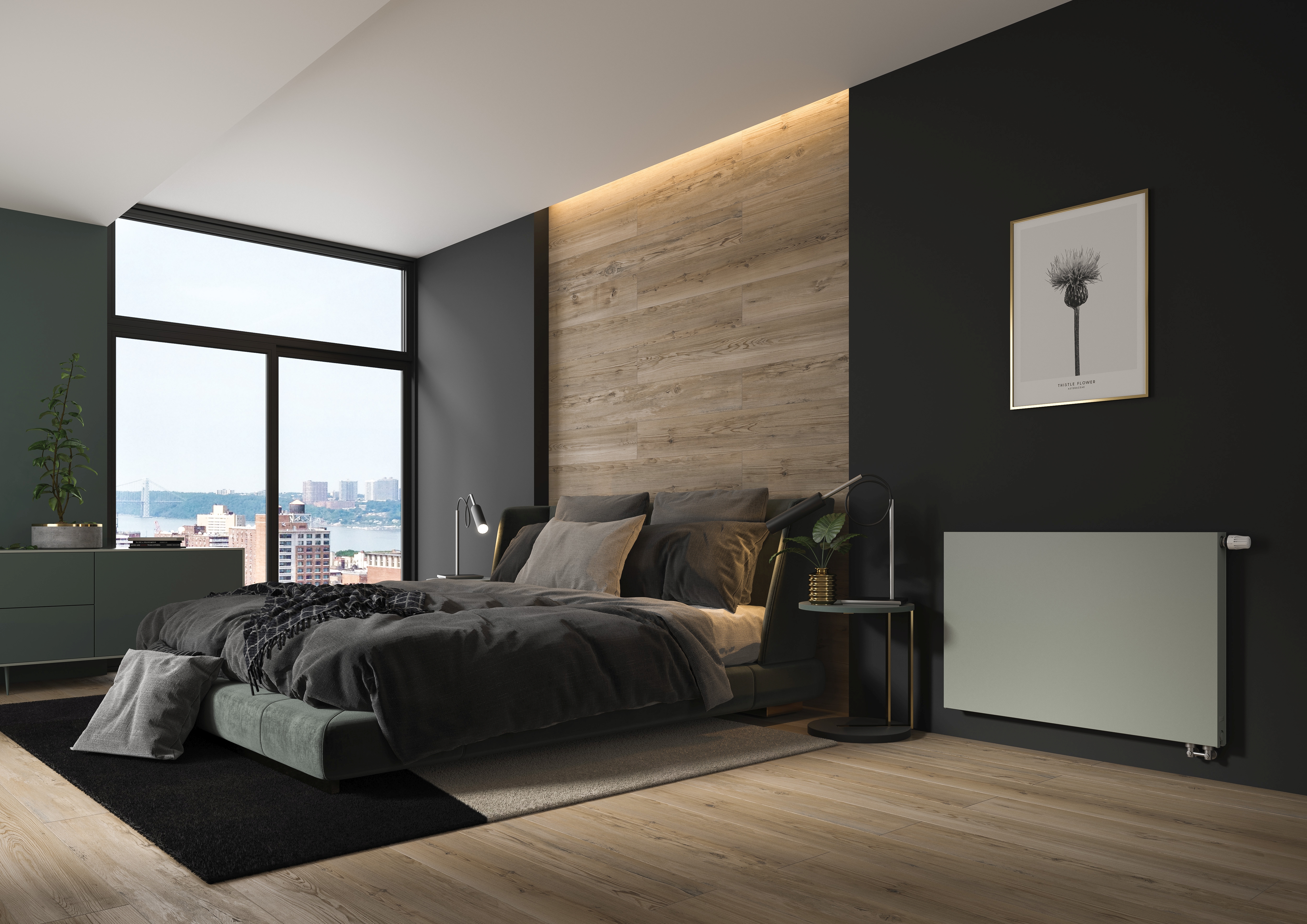 Purmo Plan Ventil Compact grzejnik płytowy 50x120 cm podłączenie dolne biały FCV22 500x1200