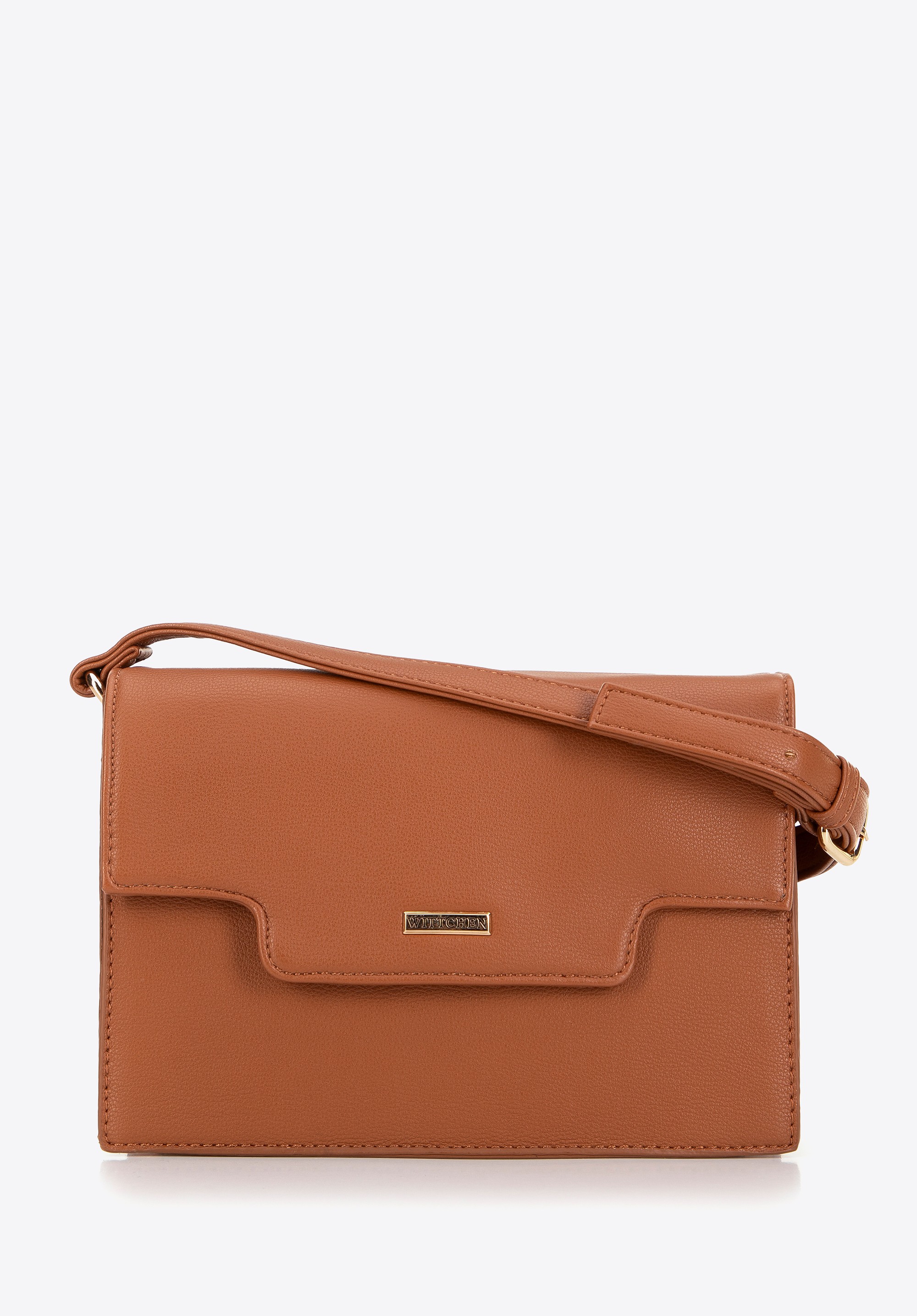 Damska listonoszka z ekoskóry mała brązowa