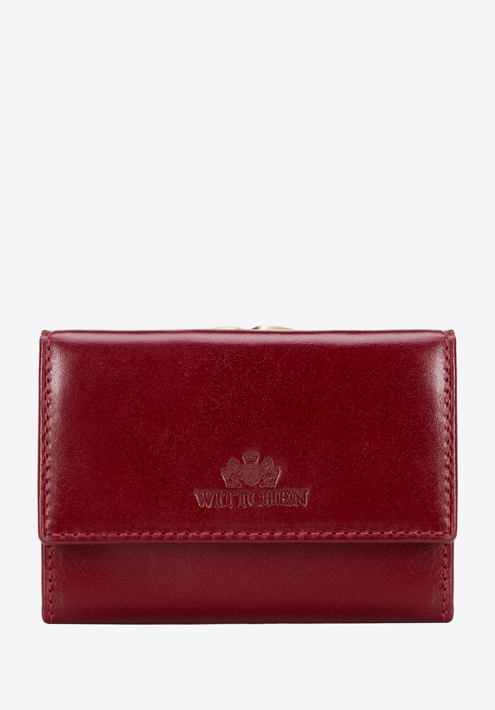 Damska portmonetka ze skóry naturalnej mała czerwona