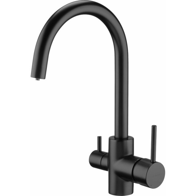 DEANTE Bateria kuchenna z filtrem nero z wylewką "u" z podł