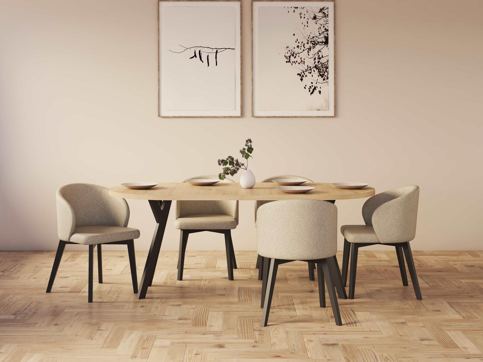 Rozkładany stół okrągły ST artisan duży