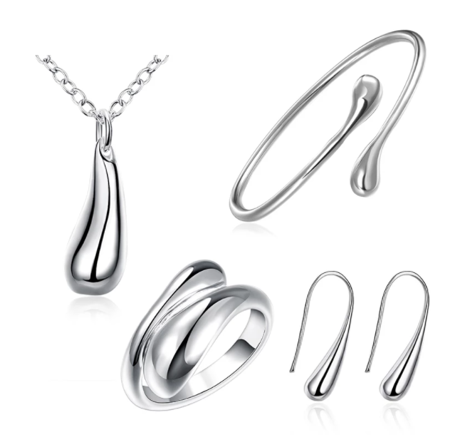 Srebrny komplet biżuterii 925 005