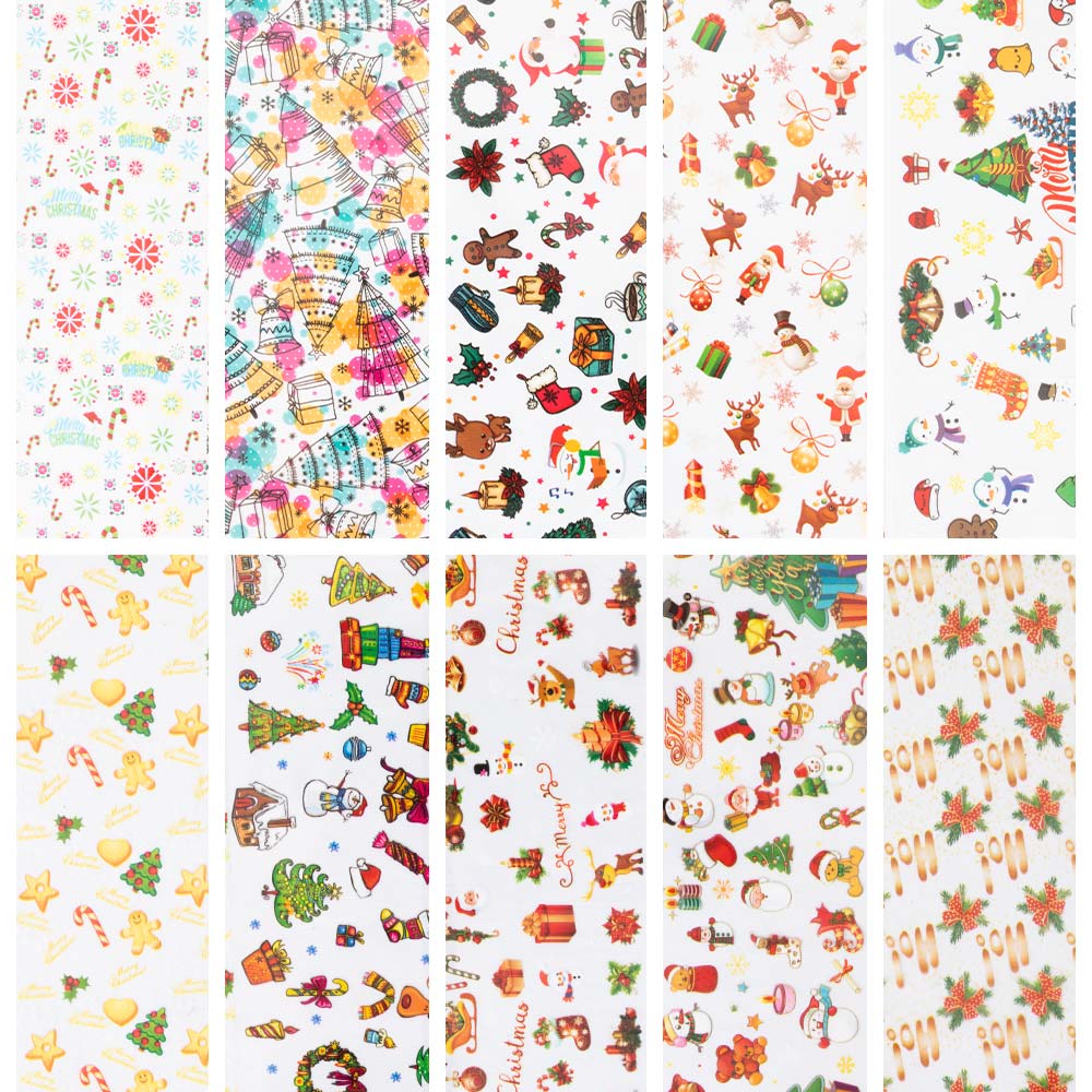 Folie transferowe Christmas 10 sztuk po 100 cm 12-03