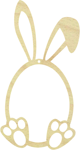 Zawieszka wielkanocna - jajko pisanka króliczek, Baza do makramy, Zakładka do książki, Drewniana ozdoba na prezent