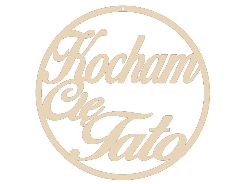 Obręcz koło do łapacza snów, makramy Kocham Cię Tato 25cm