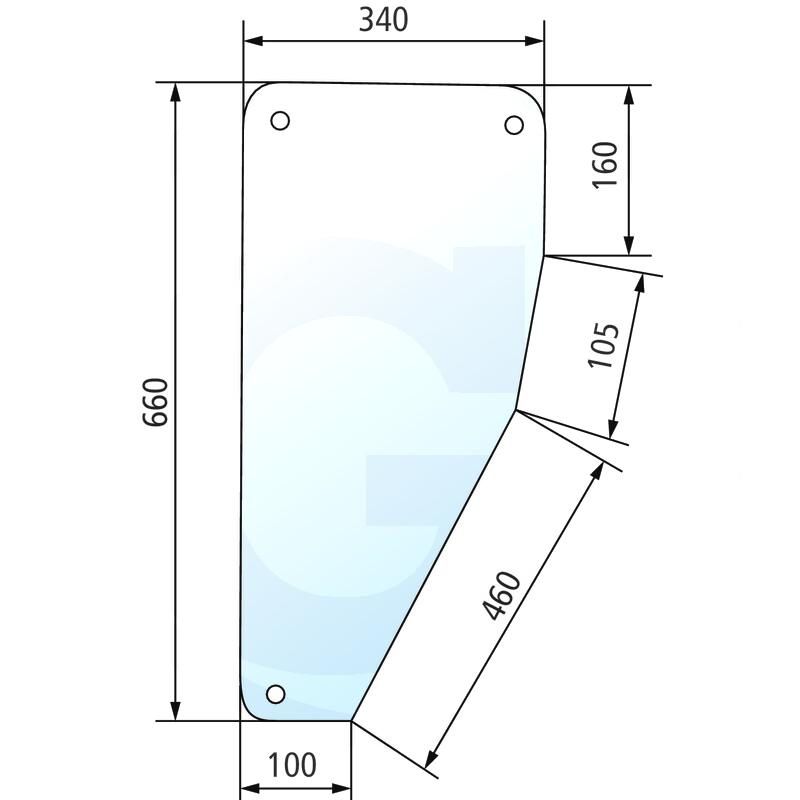 Szyba dzielona prawa i lewa Deutz DX AgroPrima AgroXtra 4337767