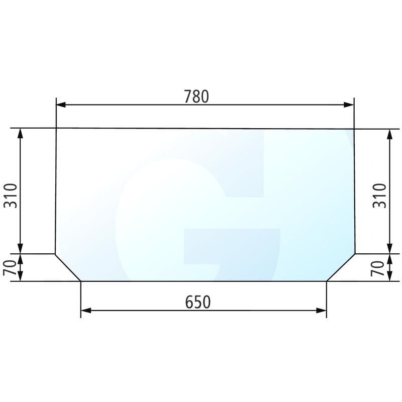 Szyba tylna dolna FIAT F 5153550