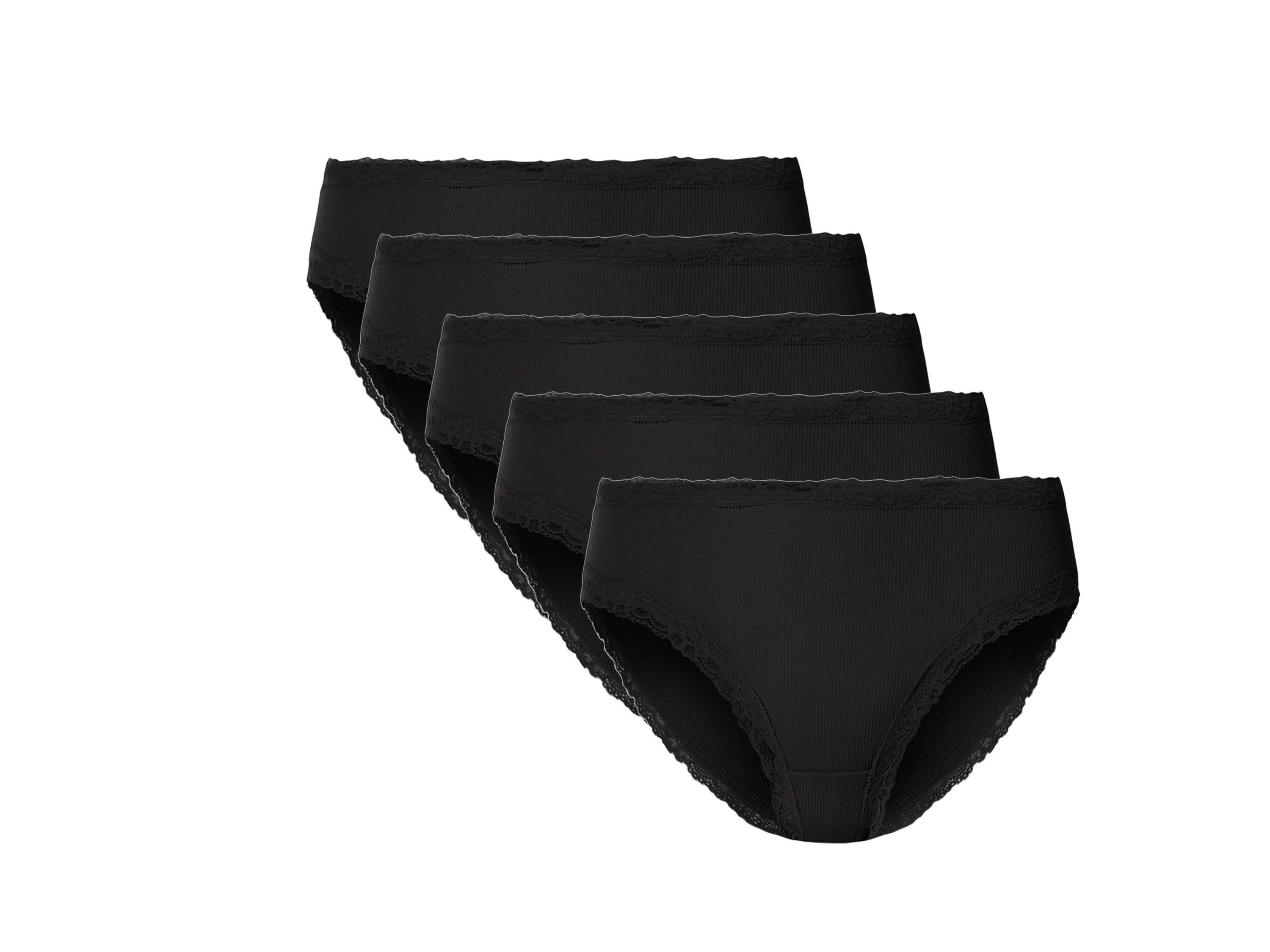 esmara Majtki figi damskie, 5 par Czarny, S36/38
