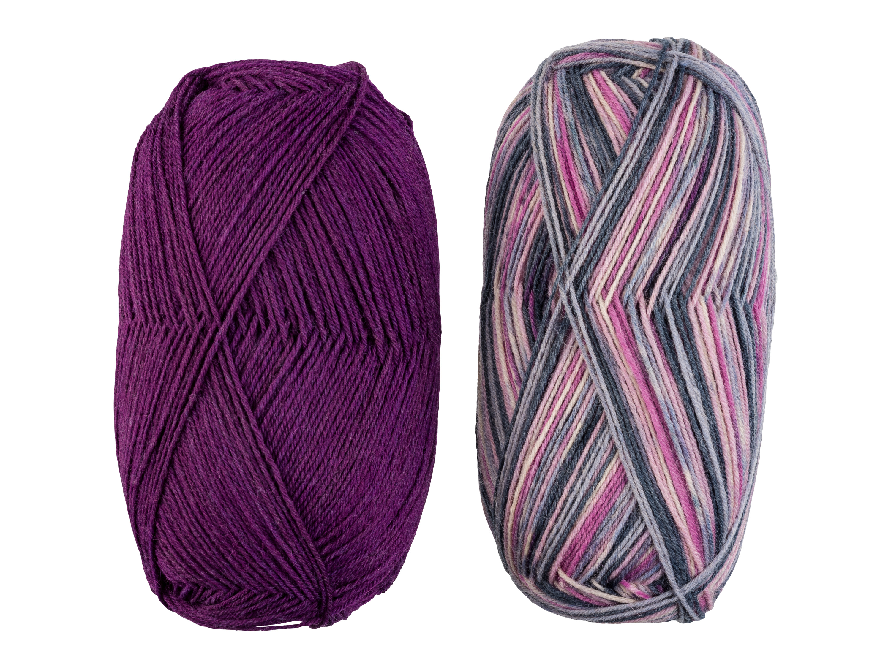 crelando 4-nitkowa włóczka na skarpety „Anika” Szary/różowy