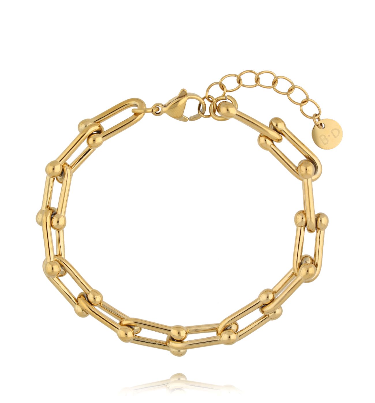 Bransoletka złota o geometrycznym splocie BSY0516