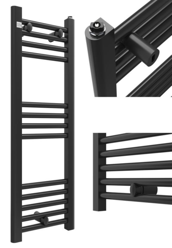 Grzejnik Łazienkowy Granitan Puerto 30/90cm Czarny Kaloryfer Drabinkowy 1kpl.
