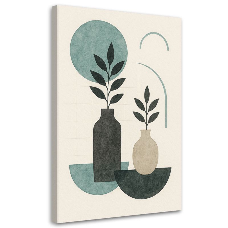 Obraz do salonu Feeby Rośliny Wazy Geometryczne 80x120cm 1szt