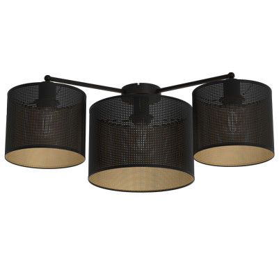 Lampa sufitowa wisząca Luminex Loft Shade czarny mat-złota wym: 22,5 x 61 x 29 cm 3xE27 x 15W 1 szt.
