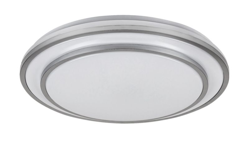 Plafon sufitowy nowoczesny Rabalux Lupita srebrno-biały LED 40W 3000K-6500K 2700lm IP20 wym: 8 x 49 x 49 cm metal - 1 szt.