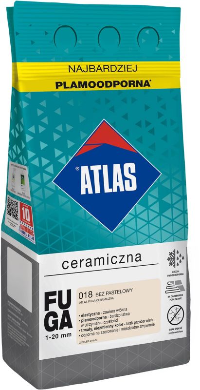 Fuga ceramiczna Atlas 018 beż pastelowy 5 kg