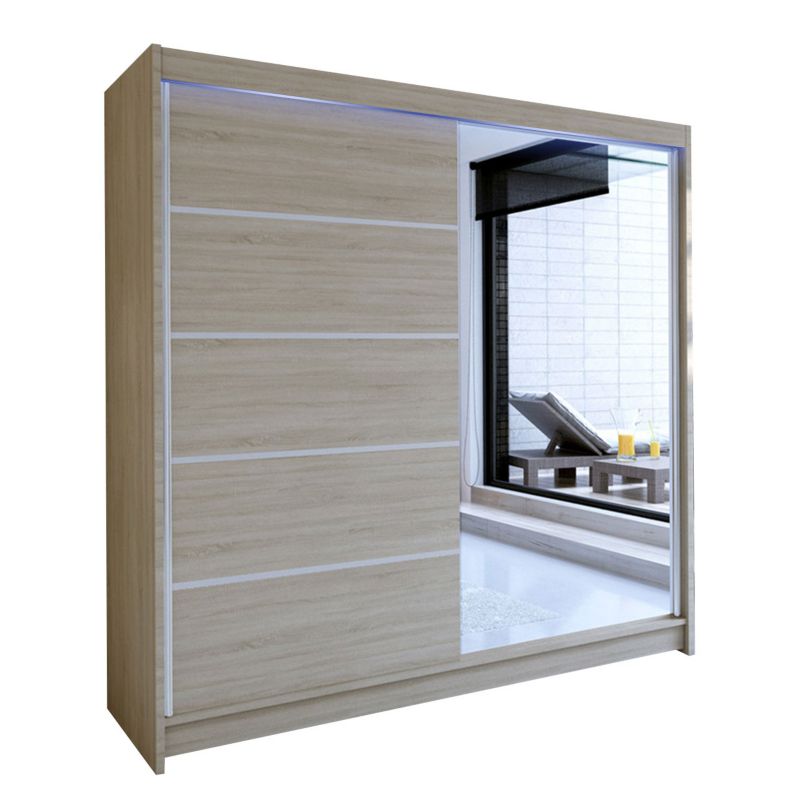 Szafa MIRJAN 24 z drzwiami przesuwnymi Talin III z oświetleniem RGB dąb sonoma 1 szt.