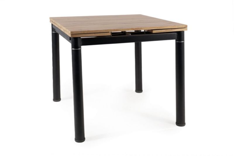 Stół Signal rozkładany GD-082 80(131)x80 dąb artisan/czarny mat 1 szt