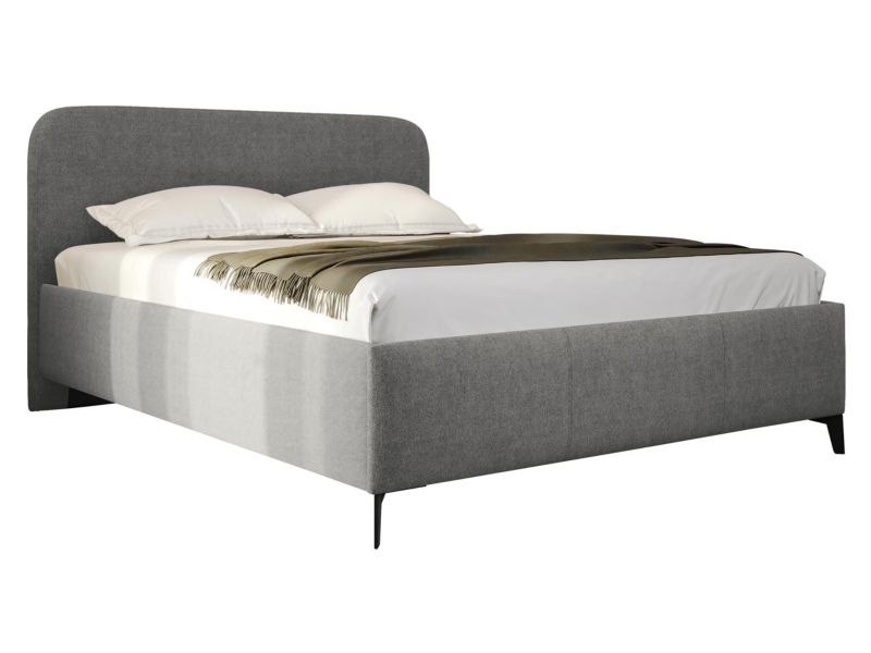 Łóżko tapicerowane MIRJAN 24 z pojemnikiem na pościel Holly 160x200 stalowy szary 1 szt.