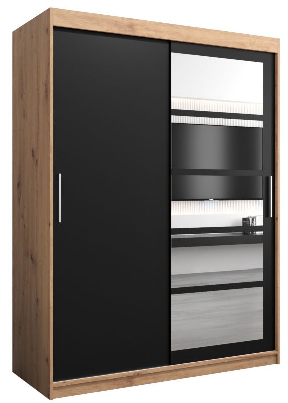 Szafa przesuwna Abiks ROMA 1 150 artisan + czarny mat 1 szt.