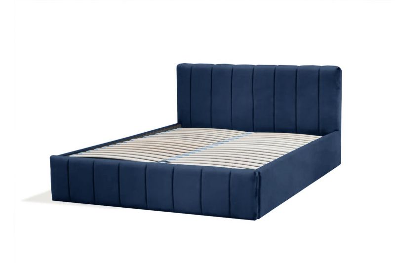Łóżko tapicerowane Bettso Nina 120x200 do sypialni granatowy 1szt.