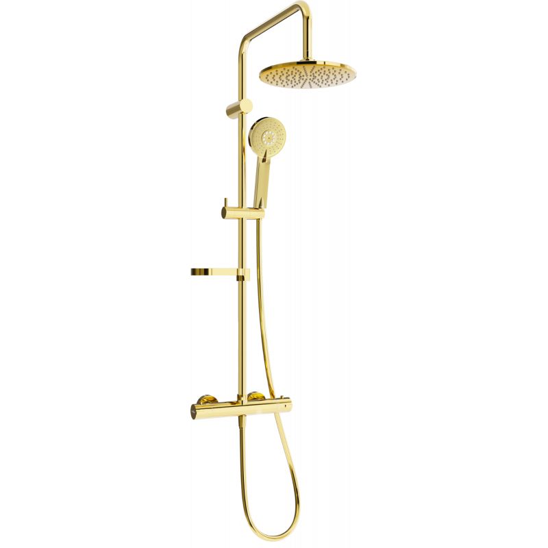 Zestaw prysznicowy natynkowy Mexen Kai złoty 1 szt.