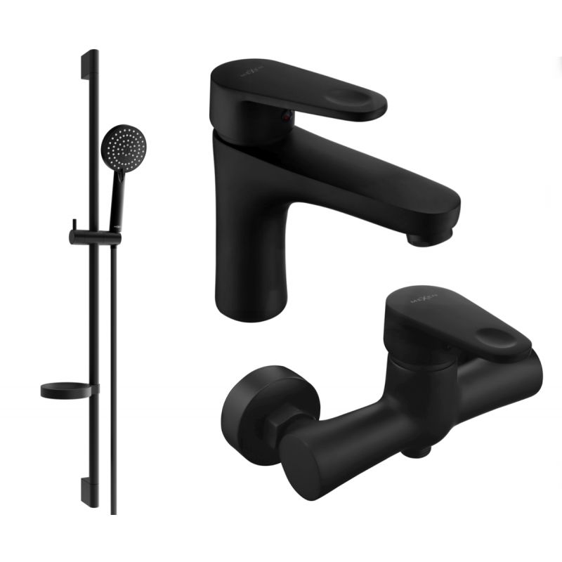 Zestaw prysznicowy Mexen Kama czarny 72504DS75-70 1 szt.