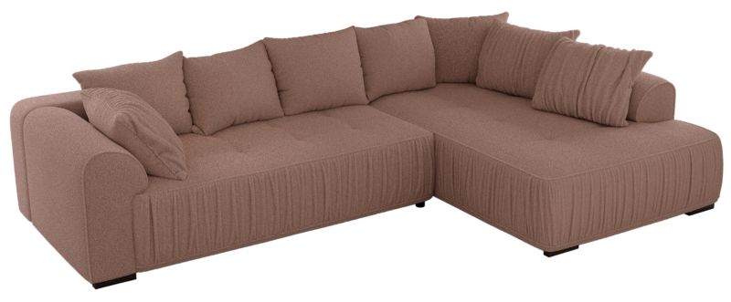 Narożnik MKS Meble ORTA L strona prawa różowy boucle 1szt.