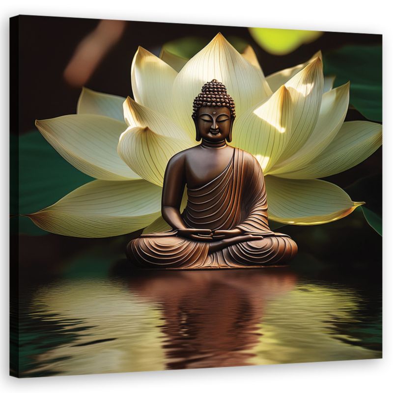 Obraz do salonu sypialni Feeby Lilia Wodna Budda Zen 30x30 cm 1szt