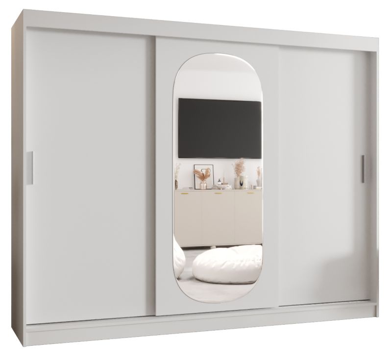 Szafa przesuwna Garderoba Abiks ROYAL 250 biały mat 1szt.